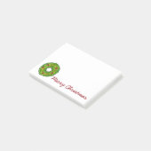 Frohe Weihnachten Holly Wreath Cookie Xmas Post-it Post-it Klebezettel (angewinkelt)