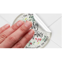 Frohe Weihnachten Holly Wreath-Rücksendeadressen-A