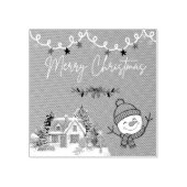 Frohe Weihnachten Holz-Stempel Gummistempel (Prägung)