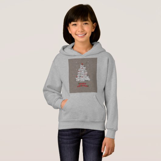 frohe Weihnachten Hoodie (Vorne ganz)