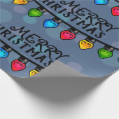 Frohe Weihnachten Hübsche Lichtdekoration Geschenkpapier (Ecke)