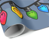 Frohe Weihnachten Hübsche Lichtdekoration Geschenkpapier (Rolleneckpunkt)
