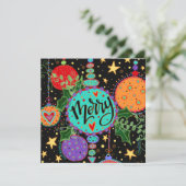 Frohe Weihnachten Hübsche Ornamente Inspirivity (Stehend Vorderseite)