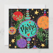 Frohe Weihnachten Hübsche Ornamente Inspirivity (Vorderseite)