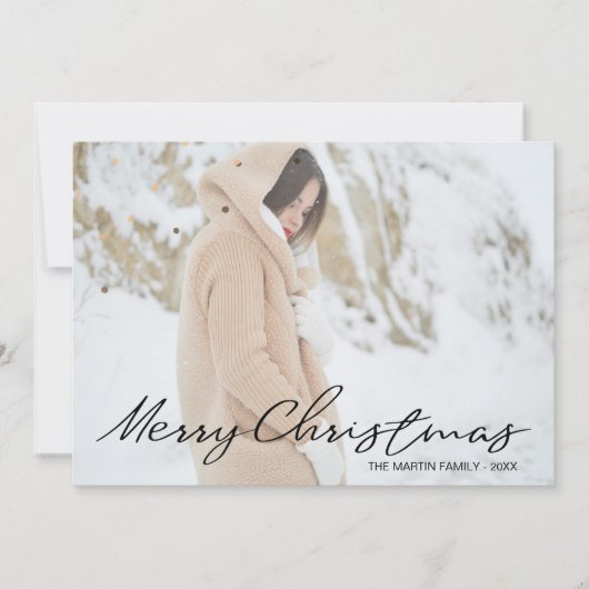 Frohe Weihnachten Hübsche Punkte hinzufügen Foto u (Vorderseite)