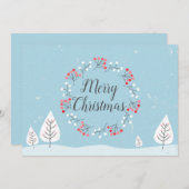 Frohe Weihnachten | Hübscher Schnee und Berry Wrea (Vorne/Hinten)