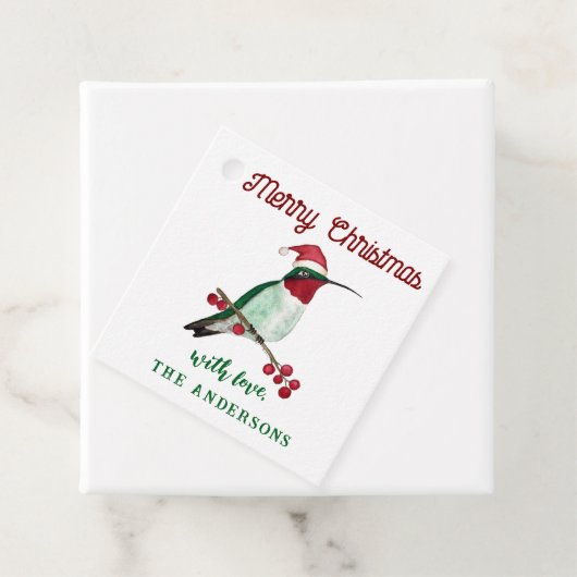 Frohe Weihnachten Hummingbird Geschenkanhänger (Beispiel)
