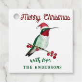 Frohe Weihnachten Hummingbird Geschenkanhänger (Vorderseite)