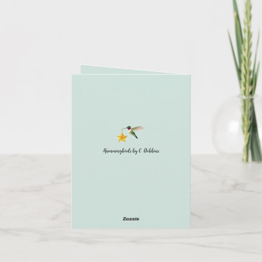 Frohe Weihnachten Hummingbirds and Stars (Rückseite)