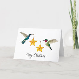 Frohe Weihnachten Hummingbirds and Stars Holiday C