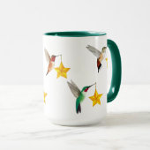 Frohe Weihnachten Hummingbirds Tasse (VorderseiteRechts)