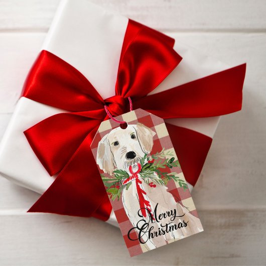 Frohe Weihnachten Hund Geschenkanhänger