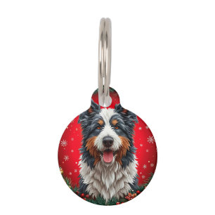 Frohe Weihnachten Hund Haustiermarke
