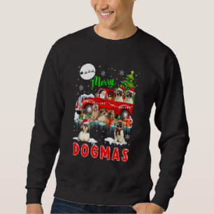 Frohe Weihnachten Hund Santa trägt Shih Tzus auf P Sweatshirt