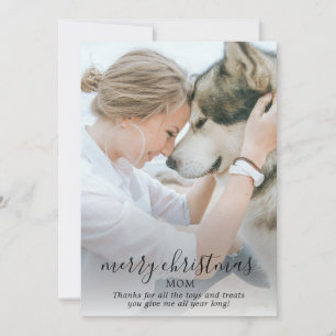 Frohe Weihnachten Hund und Mama Foto vom Hund