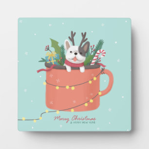 Frohe Weihnachten: Hunde Illustration Art Fotoplatte
