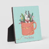 Frohe Weihnachten: Hunde Illustration Art Fotoplatte (Vorderseite)