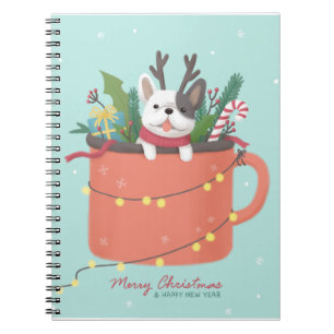 Frohe Weihnachten: Hunde Illustration Art Notizblock