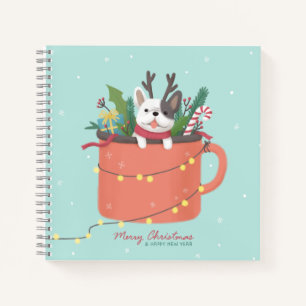 Frohe Weihnachten: Hunde Illustration Art Notizblock