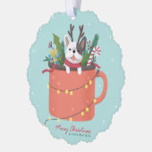 Frohe Weihnachten: Hunde Illustration Art Ornament Karte (Links)