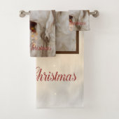 Frohe Weihnachten, Hunde in Liebe Badhandtuch Set (Insitu)