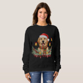 Frohe Weihnachten Hunde Sweatshirt (Vorne ganz)