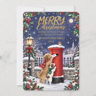 🎄📮 Frohe Weihnachten Hundebriefkasten Feiertagsk Einladung