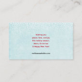 Frohe Weihnachten Husky Hund in einer Weihnachtsma Visitenkarte (Rückseite)