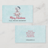 Frohe Weihnachten Husky Hund in einer Weihnachtsma Visitenkarte (Vorne/Hinten)