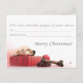 Frohe Weihnachten I.O.U ein Welpe (Vorderseite)