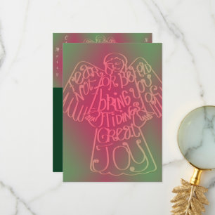 "Frohe Weihnachten" "Ich bringe dir die Nachricht. Dankeskarte