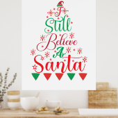 Frohe Weihnachten ich glaube noch immer an einen W Poster (Küche)