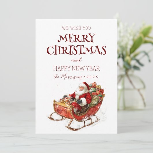 Frohe Weihnachten ich glücklich Neues Jahr Weihnac (Stehend Vorderseite)