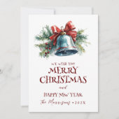 Frohe Weihnachten ich glücklich Neujahr Pine Bell (Vorderseite)