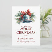 Frohe Weihnachten ich glücklich Neujahr Pine Bell (Stehend Vorderseite)