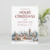 Frohe Weihnachten ich glücklich Neujahr Winter Vil (Stehend Vorderseite)