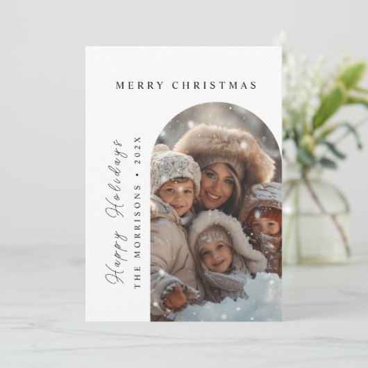 Frohe Weihnachten ich glücklichen Urlaub Custom Fo (Stehend Vorderseite)