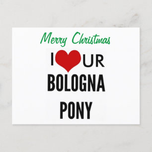 Frohe WEIHNACHTEN ICH LIEBE DEIN BOLOGNA-PFERD