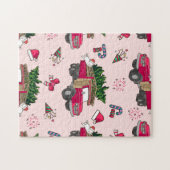 Frohe Weihnachten Icon Muster - Ästhetischer Feier Puzzle (Horizontal)