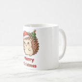 Frohe Weihnachten Igel Baum Tasse (VorderseiteRechts)