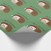 Frohe Weihnachten! Igel Geschenkpapier (Ecke)