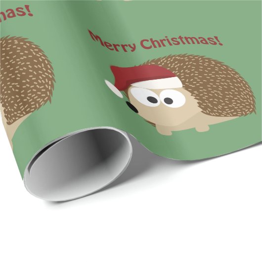 Frohe Weihnachten! Igel Geschenkpapier (Rolleneckpunkt)