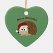 Frohe Weihnachten! Igel Keramik Ornament (Hinten)