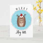 Frohe Weihnachten Igel lustige Witze Weihnachten Karte (Gelbe Blume)