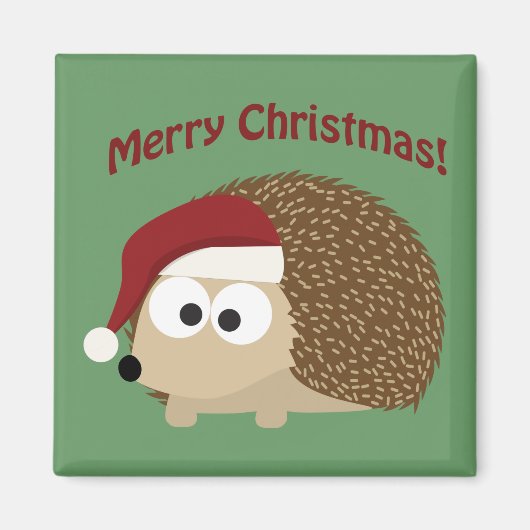 Frohe Weihnachten! Igel Magnet (Vorne)