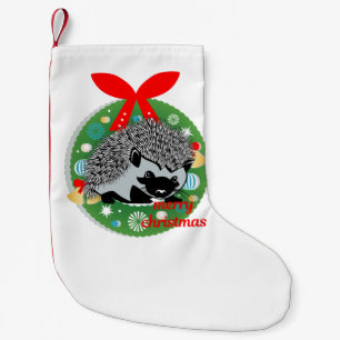 Frohe Weihnachten Igel Strumpf Kleiner Weihnachtsstrumpf
