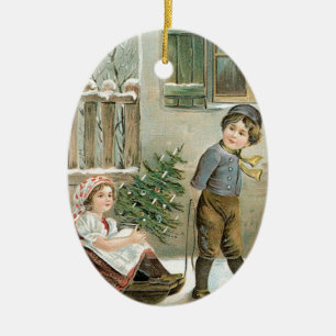 Frohe Weihnachten Ihnen! Keramikornament