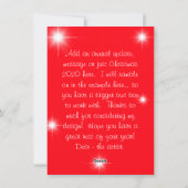 Frohe Weihnachten Ihr Foto mit Sternen auf rot (Rückseite)