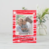 Frohe Weihnachten Ihr Foto mit Sternen auf rot (Stehend Vorderseite)