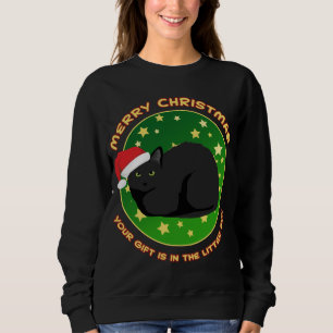 Frohe Weihnachten Ihr Geschenk ist in der Litter B Sweatshirt